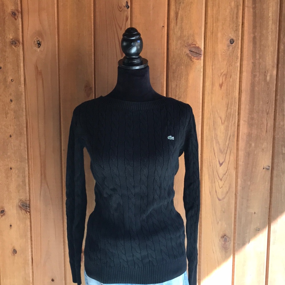 Womens cable knit Lacoste sweater